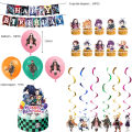Demon Slayer Birthday Party Anime Backdrops Gril Custom Vinyl Background Photography Photo Studio Photozone Baby Shower Decor. 
