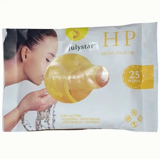 H P 5 in 1 Action Cleansing & Moisturizing Lavender Wipes Facial/Face Tissues 25Pcs Makeup Remover