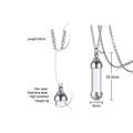 Openable Glass Vial Women Pendant Memorial Ash Bottle Cremation Pet Urn Jewelry. 