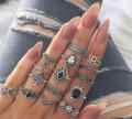 Bohemian Retro Midi Rings - 15 Pieces Set, Rings for girls , Rings for women, Stylish rings. 