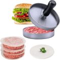 MEGON Burger Press + 150pcs Non-Stick Wax Discs | Handmade Aluminium Patty Maker Quarter Pounder for Making Perfect Hamburger Patties Shop Easy. 