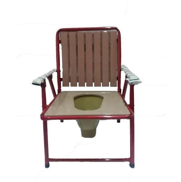High Quality Foldable Commode potty Chair Brown