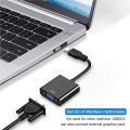 USB to VGA Adapter for Monitor, VGA to USB 3.0/2.0 Converter 1080P Multi-Display Video Cable for Laptop Desktop PC to Monitors, Projector, TV. (Not Support Chromebook,Windows 11 is not Supported,). 