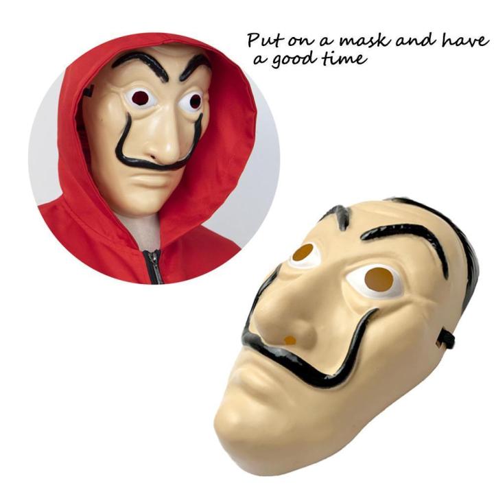 Salvador Dali Face Mask - La Casa De Papel Face Mask Money Heist Mask For Halloween Party Funny Costumes Cosplay