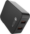 Wishinkle UL Certified 36W Wall Charger Quick Charge Qualcomm 3.0 Dual USB Ports for Galaxy S10 S9 S8 s20 s21 Edge  Note 8 7 10 20 plus LG_G6 g7 V20 Nexus HTC and many More. 