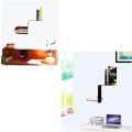 Wall Mount L-shaped Invisible Bookshelf Rack. 