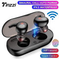 Tinzzi TWS Wireless Bluetooth Earphone Waterproof Sport Headphones Noise Cancelling In-Ear Earbuds Hifi Stereo Bluetooth Headset for IOS Android Smart Phone. 