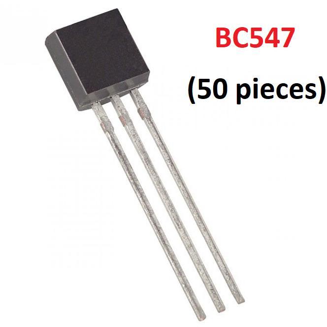 Kit De 50 Transistors : 25 BC547 (NPN) + 25 BC557 (PNP) - Pour Réparations électroniques, Prototypage