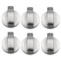 6Pcs Cooker Knobs,6mm Gas Stove Knobs Stove Replacement Metal Knobs for Kitchen Gas Oven Knobs. 
