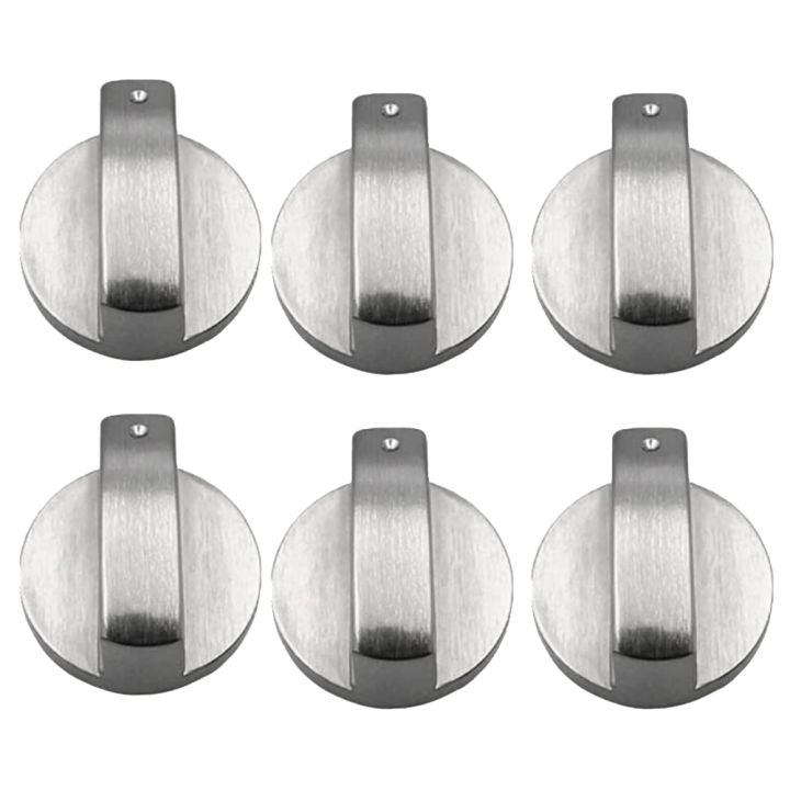 6Pcs Cooker Knobs,6mm Gas Stove Knobs Stove Replacement Metal Knobs for Kitchen Gas Oven Knobs