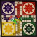 Ludo Mat Carpet Rug Large Size 2x2 Ft Foldable and Washable with large Gotte Set. 