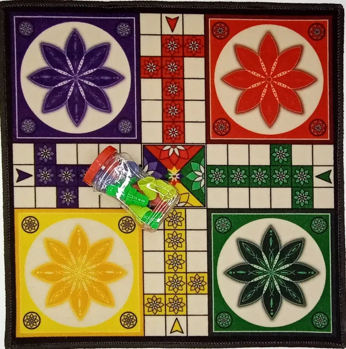 Ludo%20Mat%20Carpet%20Rug%20Large%20Size%202x2%20Ft%20Foldable%20and%20Washable%20with%20large%20Gotte%20Set%20-%20Image%206
