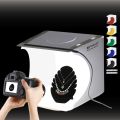 PULUZ Mini Photography Box light box for photography Includes 2 LED Light 1100 Lumens For Shooting Lighting Studio With 6 Background Color (Black, White, Yellow, Red, Green, Blue) Photo Studio Box Kit Portable Size 24 x 24 cm. 