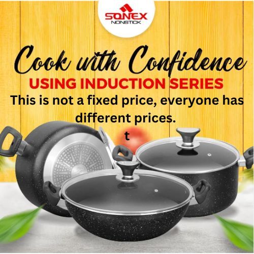 Sonex Induction Series Cookware – Non-Stick Marble Coated Hot Plate ...