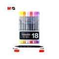 Signme Dual Tip Watercolor Brush Marker 18 Colors Set. 