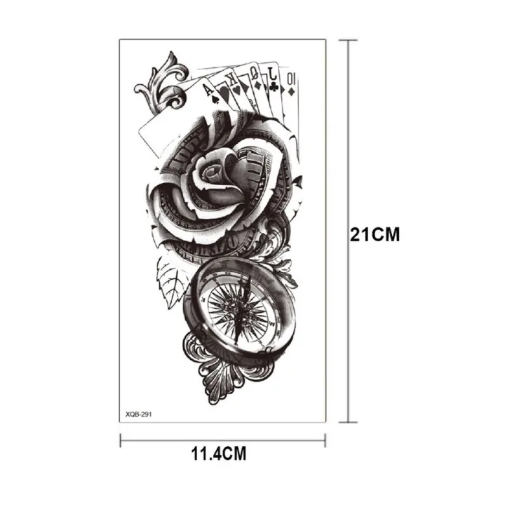 Fake%20Tattoo%20Sticker%20Black%20Compass%20Eye%20Tattoo%20Design%20for%20Men%20Women%20Hand%20Arm%20Band%20Tattoo%20Sleeve%20Waterproof%20Body%20Art%20Painting%20Popular%20-%20Image%205