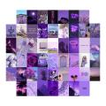 purple theme aesthetic photo card of your choice 21 Cards 4x6 inches. 