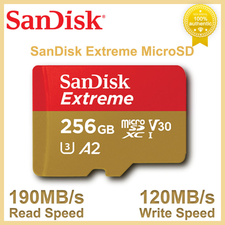 SanDisk Extreme micro SD Card A2 U3 4K Video UHS-I microSDXC Memory Trans Flash Car for Mobile Gaming Instar360 Camera GoPro DJI