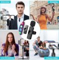 K8 Collar Mic Best Lavalier Wireless Microphone for Video Recordings compatible with USB Type-C & Lightening Port Smartphones for Gaming/ Vlogging/ Live Stream/ Interview with Smart Noise Cancellation (Not Supported SAMSUNG, INFINIX, TECNO). 
