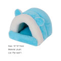 Hamster Bed Hand Washable Super Soft Pet Accessories Winter Small Animal Cushion Nest for Rodent. 