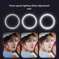 Mobile Selfie Ring Light – Portable Selfie LED Ring Light for Mobile Phones – Rechargeable Ring Light with Charging Cable For Tik Tok and Photography - 3 Level Brightness Adjustment with Flash Mode. 