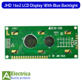 16*2 Blue Backlight Orignal JHD 16-Character Alphanumeric LCD Display 16X2 16-Character 2-Line Display Module By Electrica. 