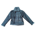 Black Shearling Leather Jacket For Men. 