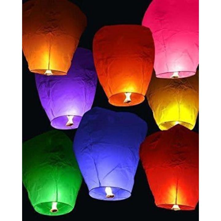 limited offer Pack of 8  Pieces Lantern Sky Flying Paper Lanterns - With Multi-Color