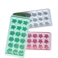 Set of 3, Ice Cube Tray Plastic Ice Tray Sakura Star Heart Shape. 
