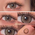 ZEBF--UYAAI Color Contact Lenses Gray Blue Brown Natural Two-piece Color Lens Eyes for Yearly Use. 