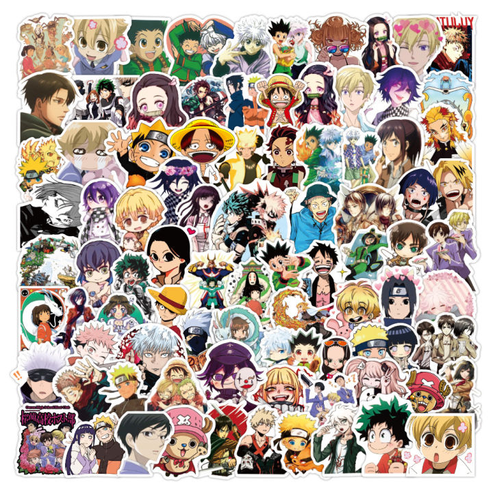 100pcs/pack%20Japanese%20Anime%20Stickers%20One%20Piece%20NARUTO%20Demon%20Slayer%20HUNTER%C3%97HUNTER%20Cartoon%20Cute%20Graffiti%20Stickers%20For%20Suitcase%20Laptop%20Luggage%20Motorcycle%20Phone%20Skateboard%20Car%20-%20Image%206