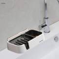 Bathroom Soap Dish Decorative Rustproof with Spong Holder Soap Tray Rack. 