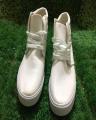 White Imported Lifestyle Sneakers. 