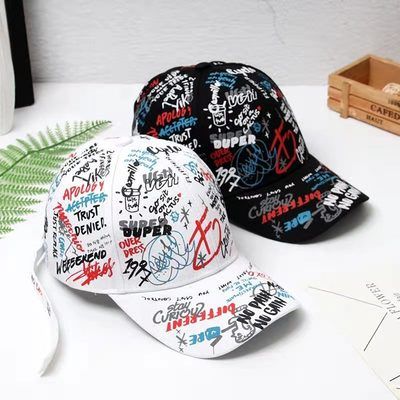 Korean%20cap%20%20cap%20for%20men%20Graffiti%20new%20cap%20hip%20hop%20baseball%20cap%20korean%20cap%20for%20women%20-%20Image%204