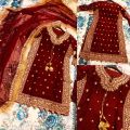 B.B.A Eid Arrival Stitched Merab Full Embroidered 3 Piece Dress For Women's Fashion. 