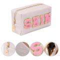 Waterproof Cosmetic bag Trendy Letter Print Makeup case Travel pouch for Travel Daily use Beauty professionals Gift Makeup organization. 
