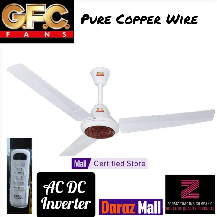 Daraz Ravi GFC Fan Ceiling 56 Inch Ravi Plus Model AC DC Inverter Remote Control ...