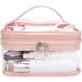 New Cosmetic pink Portable Makeup Pouch Waterproof Travel cosmetics Organizer Bag. 