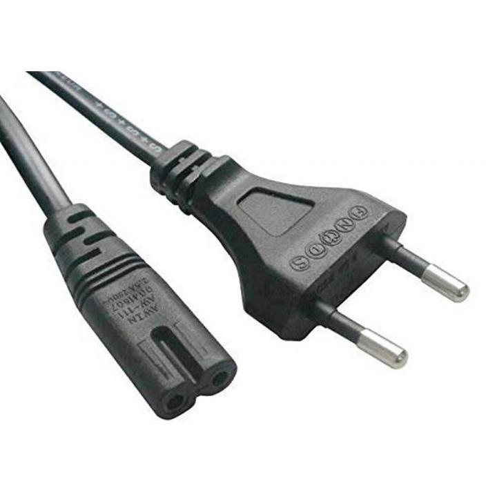 2 Pin AC Power Cable Cord for Laptop Adapter/Camera/Printer/Adapter/Charger - Black - 3 Feet