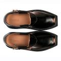 BERA Cow Leather Black Kaptaan, Peshawari Chappal for Men. 