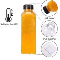 1pcs Empty 60-500ML Clear Plastic Juice Bottles w/ Caps W/ Funnel Reusable Water Bottle Containers for DIY Juicing Milk Beverage. 