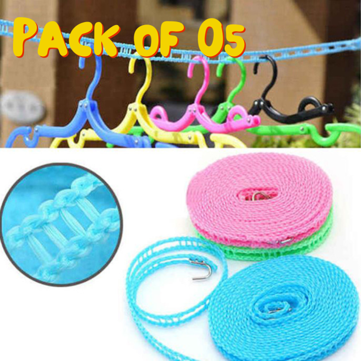 Pack%20of%2005%20Plastic%20Cloth%20Hanging%20Rope%20Clothesline%20-%205%20Meters%20-%20Image%202