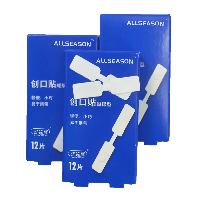 Wound Closure Strips 3PCS Butterfly Wound Closure Suture Strip Butterfly Bandages Butterfly Bandages Emergency Laceration Closure Kit