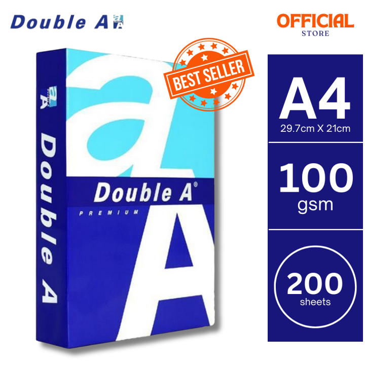 Double A - Presentation Paper 100gm | A4 Size | 200 Sheets