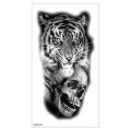 Small full waterproof sticker, half tiger lion animal arm durable tattoo sticker. 
