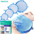FRAKIN 6Pcs Universal Food Silicone Cover Silicone Stretch Lids For Cookware Reusable Stretch Lids silicone lid covers silicone lids. 