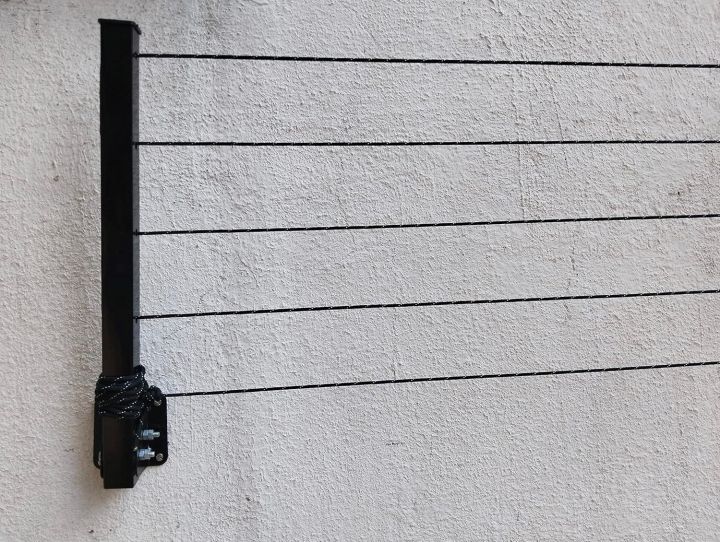 Drrying Rope Stand Wall-mounted foldable cloth drying stand with strong metal brackets and ...