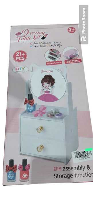 Dressing Table Set With Storage For Kids