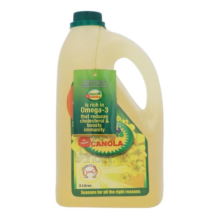 SEASONS CANOLA OIL BOTTLE  3 Liter
