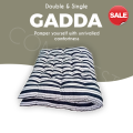 Polyester Filled Gadda For Single Bed & Floor Folding Mattress Multi-Colored Gada. 